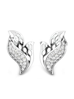 Candere by Kalyan Jewellers - Meraki Collection 18K (750) White Gold Earrings for Women