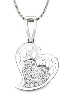 Candere by Kalyan Jewellers - Meraki Collection 18K (750) White Gold Pendant for Women