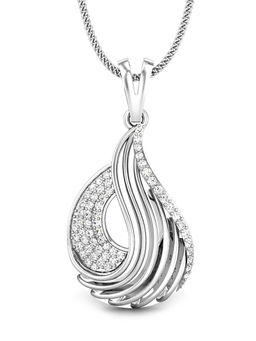 Candere by Kalyan Jewellers - Meraki Collection 18K (750) White Gold Pendant for Women