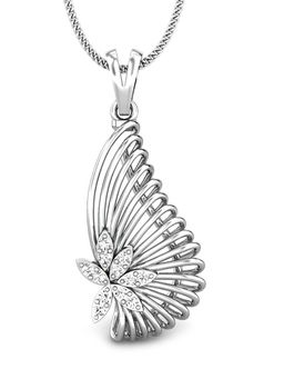 Candere by Kalyan Jewellers - Meraki Collection 18K (750) White Gold Pendant for Women