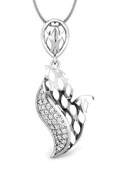 Candere by Kalyan Jewellers - Meraki Collection 18K (750) White Gold Pendant for Women
