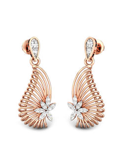 Candere by Kalyan Jewellers - Meraki Collection 18K (750) Rose Gold Earrings for Women