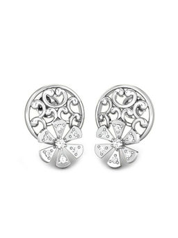 Candere by Kalyan Jewellers - Everlite Collection 18K (750) White Gold Earrings for Women