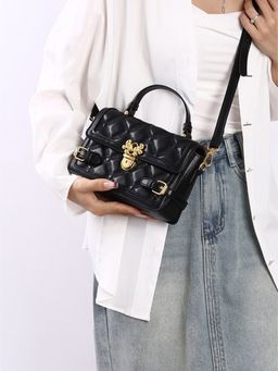 Styli - Women Buckle Embellished Detail Quilted Sling Bag
