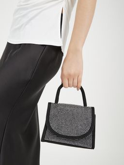 Styli - Women Rhinestone Embellished Handheld Bag