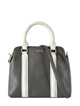 Eske - Sienna Genuine Leather Double Zip Satchel With Detachable Strap