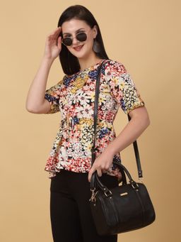 Teakwood - Women Black Texture Leather Structured Bag