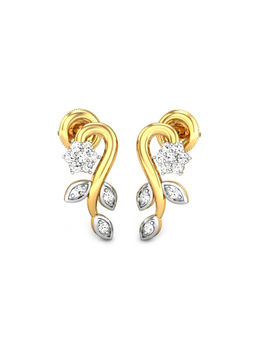 Candere by Kalyan Jewellers - Everlite Collection 18K (750) Yellow Gold Earrings for Women