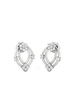 Candere by Kalyan Jewellers - Everlite Collection 18K (750) White Gold Earrings for Women
