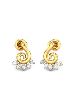 Candere by Kalyan Jewellers - Everlite Collection 18K (750) Yellow Gold Earrings for Women