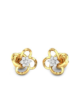 Candere by Kalyan Jewellers - Everlite Collection 18K (750) Yellow Gold Earrings for Women