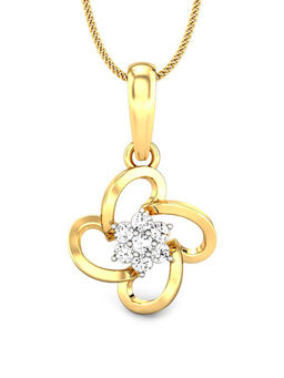 Candere by Kalyan Jewellers - Everlite Collection 18K (750) Yellow Gold Pendant for Women