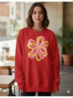 AAREIN - Red Flower Printed Sweatshirt