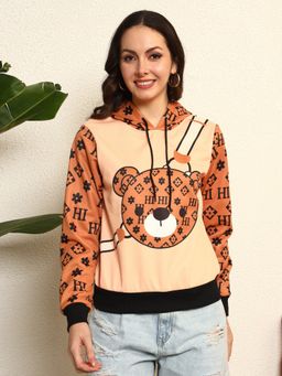 Tandul - Women Stylish Bear Printed Hoodie