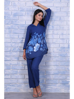 W - Blue Floral Co-Ord Set for Women