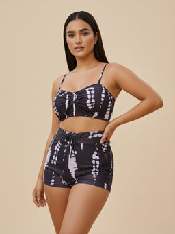 WomanLikeU - Black Swimwear (Set of 2)
