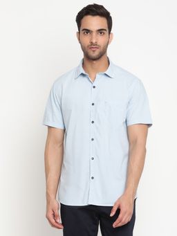 Cantabil - Men Turquoise Casual Shirt