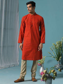 Fabindia - Cotton Solid Slim Fit Long Kurta