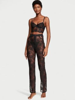 Victoria's Secret - Black Self Design Regular Loungewear Pant