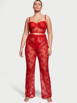 Victoria's Secret - Red Self Design Regular Loungewear Pant