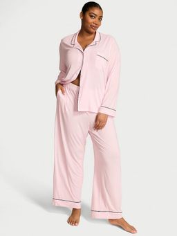 Victoria's Secret - Pink Solid Regular Shirt and Pyjama (Set of 2)