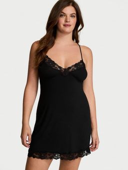 Victoria's Secret - Black Solid Regular Nightdress