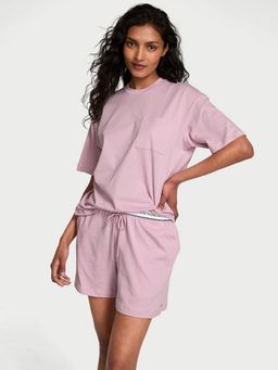 Victoria's Secret - Purple Solid Regular T-Shirt and Shorts (Set of 2)