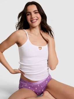 Victoria's Secret - White Self Design Regular Lounge Top