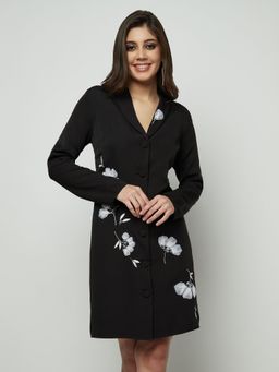 Attic Salt - Luxury In Lily Black Blazer Dress