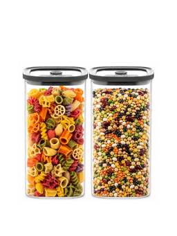 Kilner - 1.5L Vacuum Glass Jar Set of 2 Airtight Storage for Cereals, Flour and Pulses