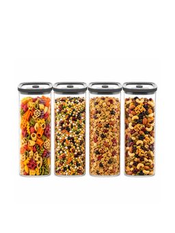 Kilner - 1.5L Vacuum Glass Jar Set of 4 Airtight Storage for Cereals, Flour and Pulses