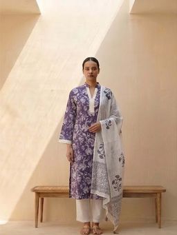 MAAND - Women Cotton Blend Kurta and Pant with Dupatta