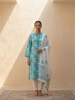 MAAND - Women Cotton Blend Kurta and Pant with Dupatta