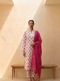 MAAND - Women Pure Cotton Kurta and Pant with Dupatta