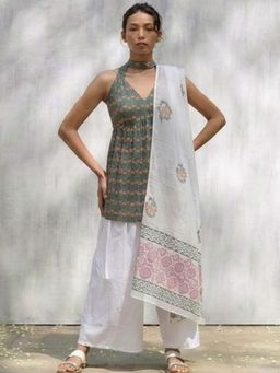 MAAND - Women Pure Cotton Kurti and Palazzo with Dupatta