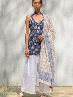 MAAND - Women Pure Cotton Kurti and Palazzo with Dupatta