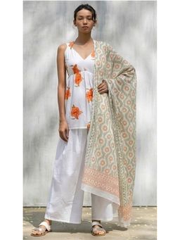 MAAND - Women Pure Cotton Kurti and Palazzo with Dupatta