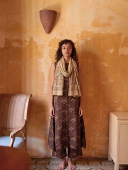 MAAND - Women Pure Cotton A-Line Kurta & Palazzo With Dupatta