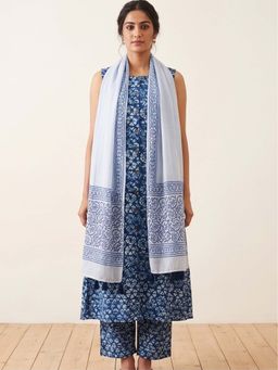MAAND - Women Cotton Blend A-Line Kurta & Palazzo With Dupatta