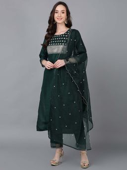 Vaamsi - Poly Silk Yoke Design Kurta & Pant With Dupatta
