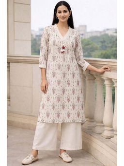 Autumnlane - Cotton Kurta & Pant-Cream