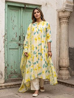 Autumnlane - Swades Calaman Cotton Kurta & Pant With Dupatta