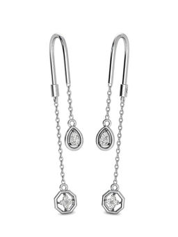 Candere by Kalyan Jewellers - 18K BIS Hallmark White Gold and Diamond Starlet Earrings