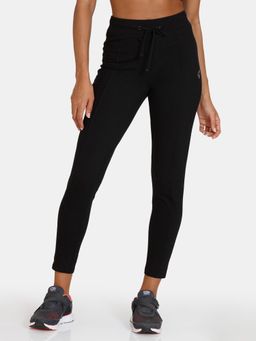 Zivame - Zelocity Mid Rise Leggings - Anthracite - Black