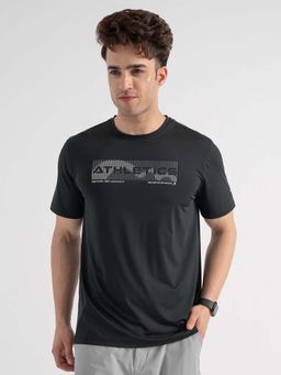Red Tape - Black Typography Round Neck Regular T-Shirt