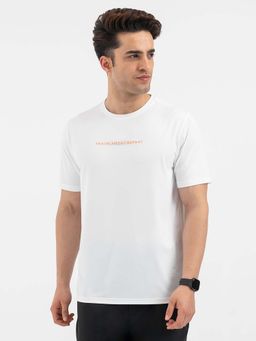 Red Tape - White Typography Round Neck Regular T-Shirt