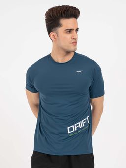 Red Tape - Blue Solid/Plain Round Neck Regular T-Shirt