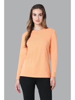 Van Heusen Woman Lingerie and Athleisure - Van Heusen Women Round Neck & Full Sleeve Lounge T-Shirt - Shell Coral