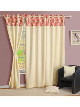Swayam - 100% Blackout Eyelet Hanging Door Curtain Pack of 2 (9 Feet)