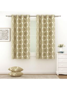 Swayam - 80% Blackout Eyelet Hanging Window Curtain (5 Feet) (Pack of 2)